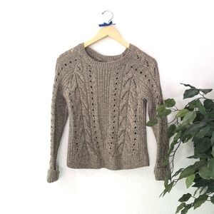 Lucky Brand Thick Brown Knit Sweater